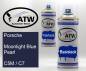 Preview: Porsche, Moonlight Blue Pearl, C5M / C7: 400ml Sprühdose + 400ml Klarlack - Set, von ATW Autoteile West.